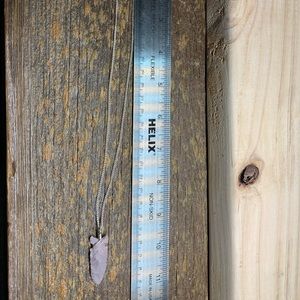 Native knapped arrowhead necklace